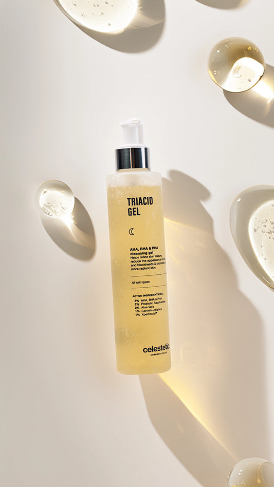 TRIACID GEL l  Syväpuhdistava ja kirkastava puhdistusgeeli öljyiselle/ rasvaiselle/ epäpuhtaalle iholle l Celestetic