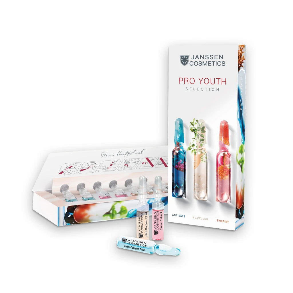 PRO YOUTH SELECTION l Aktivoiva ja kiinteyttävä antiage tehokuuri l Janssen Cosmetics