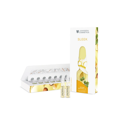 INSTANT SOOTHING OIL (Sleek) l Suojaava öljyampulli kuivalle, hauraalle ja ohuelle iholle l Janssen Cosmetics