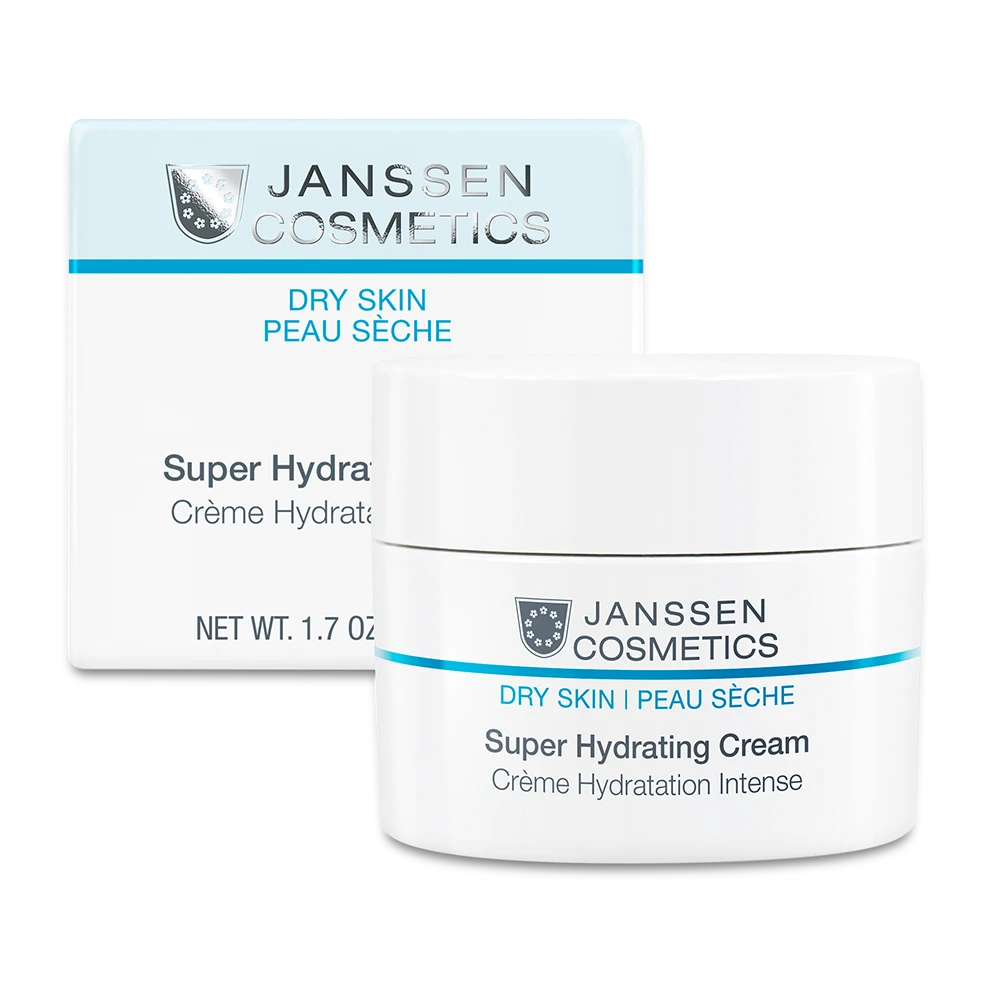 SUPER HYDRATING CREAM l Nopeasti imeytyvä kosteuttava voide kuivalle ja kosteusköyhälle iholle l Janssen Cosmetics