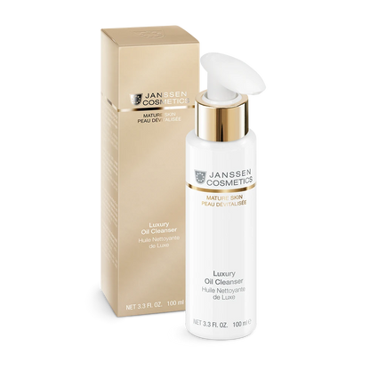 LUXURY OIL CLEANSER l Ylellinen kullanhohtoinen puhdistusöljy kuivalle & ikääntyvälle iholle l Janssen Cosmetics
