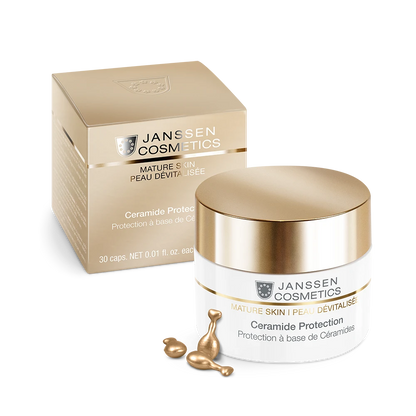 CERAMIDE PROTECTION l Pehmittävät ja suojaavat keramidikapselit ikääntyvälle ja kuivalle iholle l Janssen Cosmetics