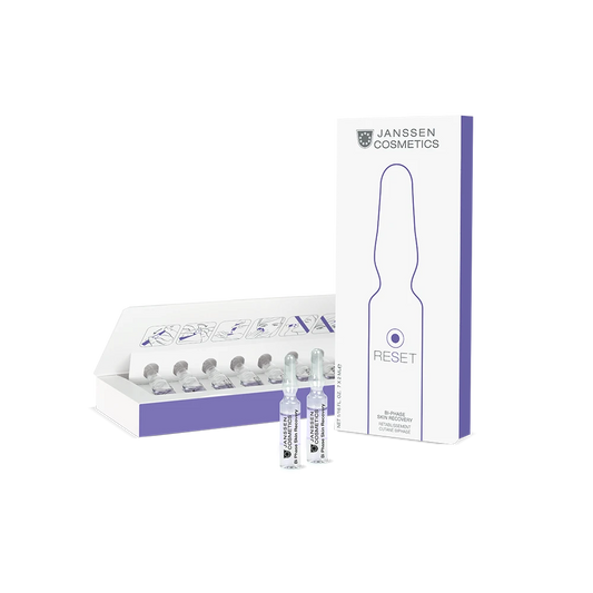 BI-PHASE SKIN RECOVERY (Reset) l Laventelin tuoksuinen rauhoittava öljyampulli yökäyttöön l Janssen Cosmetics
